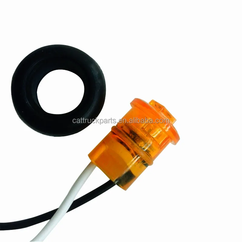 
NAT 3/4 Inch Waterproof Round LED Side Marker & Clearance Light Kit with Grommet for Truck Trailer Truck LED Light SAE DOT Lamp 