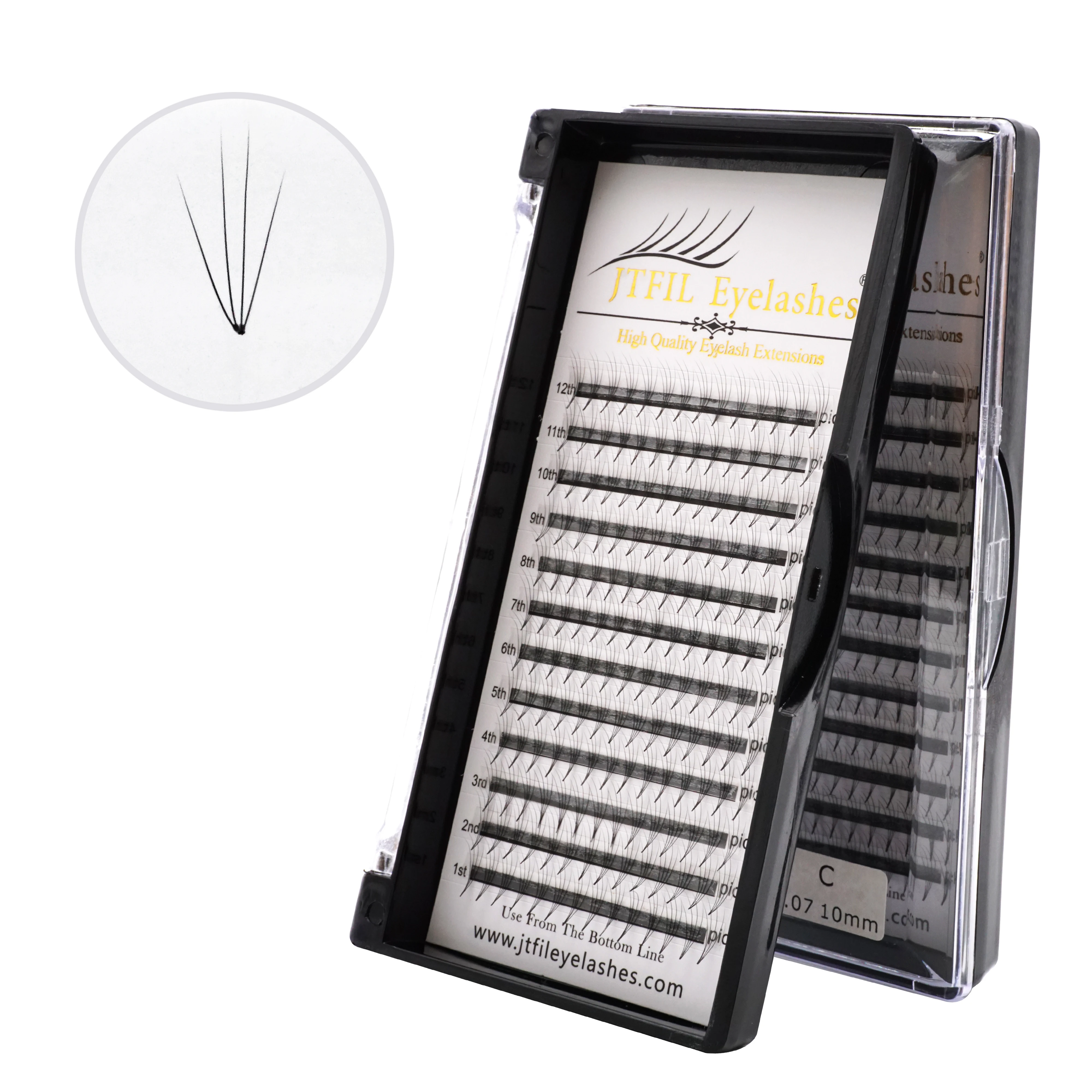 Wholesale 2D 3D 4D 5D 6D individual clusters volume lashes pre made fan Eyelashes Extension
