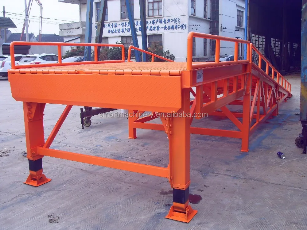 8T 10T Warehouse Adjustable Movable Portable Metal Hydraulic Dock Car ramp for Forklift Truck loading Unloading