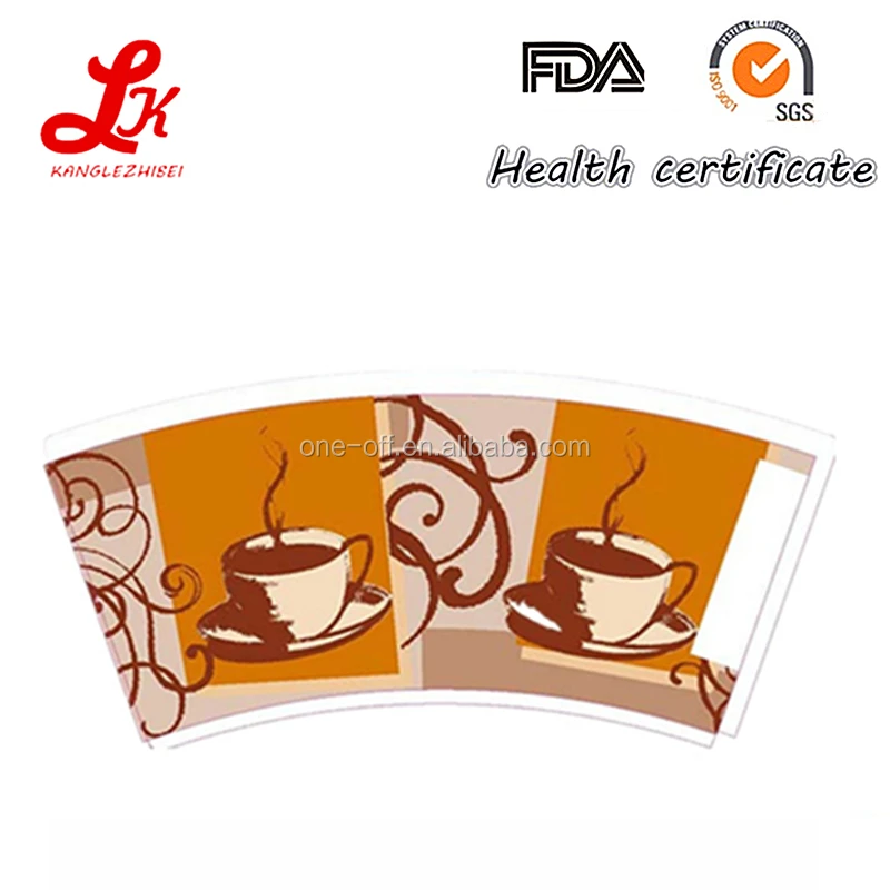 flexo printing waterproof food grade paper cup fans, paper cup raw material