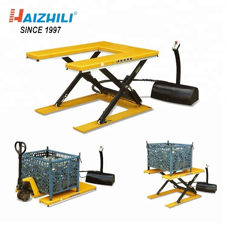 HaizhiLi ручной гидравлический стационарный Электрический ножничный подъемник для автомобиля