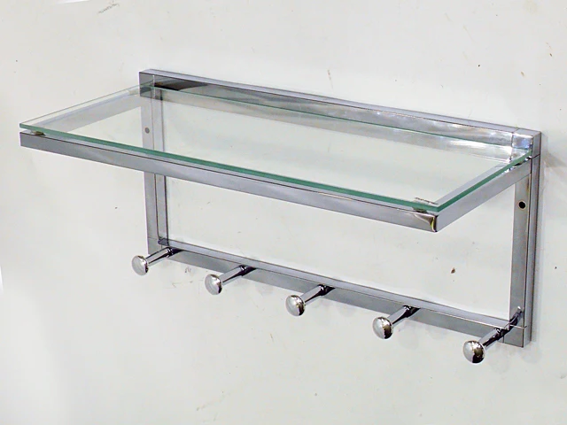 
Good Quality Wall Mounted Corner Tempered Glass Shelf 