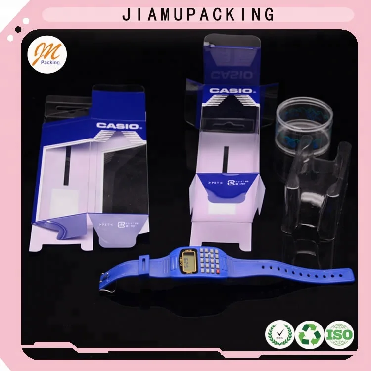 2016 hot sale retail plastic collapsible casio watch storage box packaging