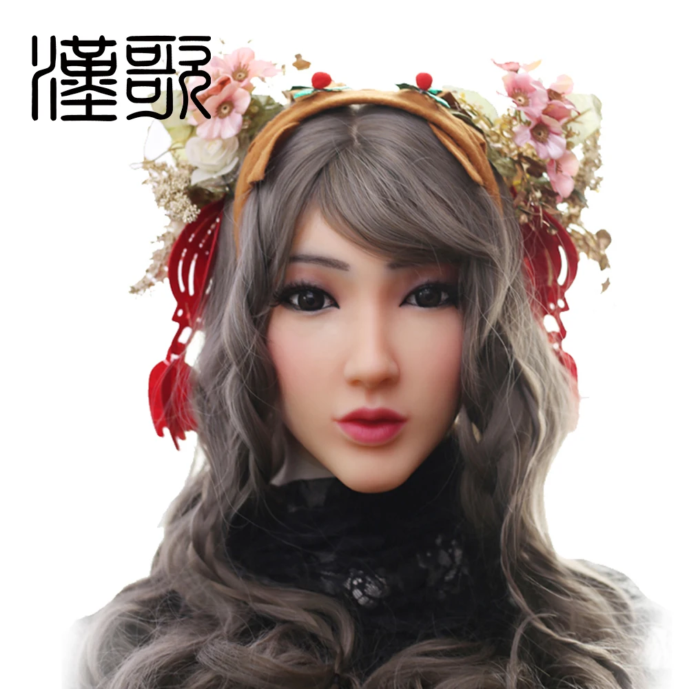 NEW Christina Disguise Masquerade  Headwear Realistic Goddess Face For Halloween Crossdresser