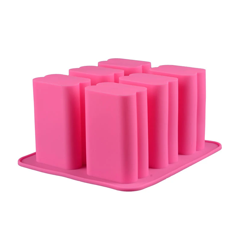 Soap Molds 6 Cavity Rectangular Silicone Hot Sale Hottest Large Cake Tools 3d Soap Molds