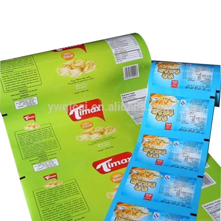 Multiple Extrusion Colorful Printing Laminated Plastic Sachet Food Packaging Film Roll For Snack Chocolate Chips Drinking Juice