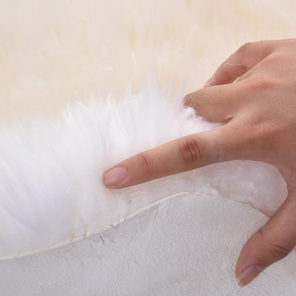 
Authentic Australian Natural Fur Shaggy Sheepskin Area Rug for Home Decor Textile 80*200CM Double Pelt 