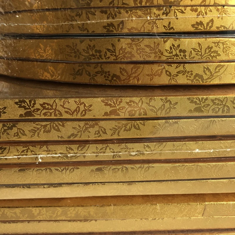 1/2inch thickness disposable gold silver corrugated cake drum