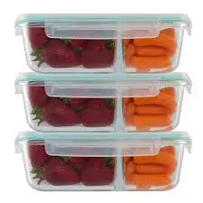 
4 pieces glass food container set with BPA free Lock Lid 
