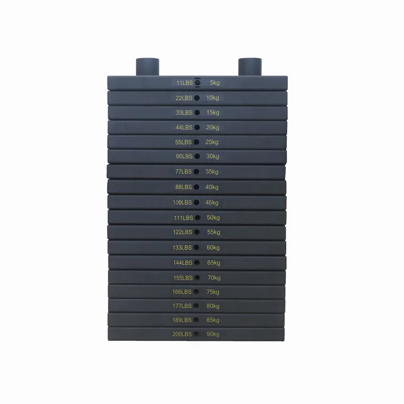 weight stack plates for gym fitness , rectangular steel weight stack