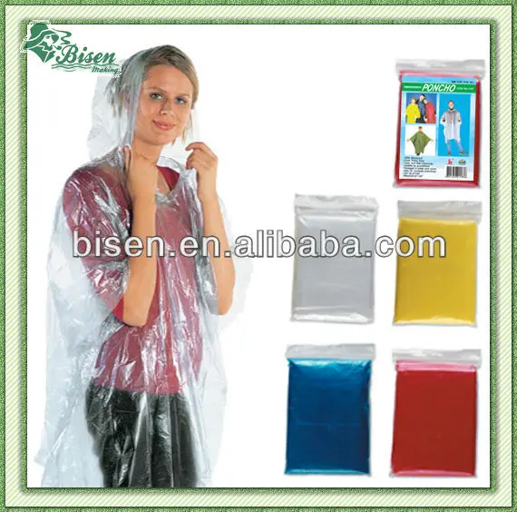 Best Seller LOGO Printed Promotional Disposable Raincoat,Rain Poncho
