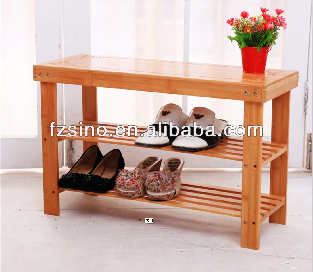 бамбука башмаки стула стиль ikea шкаф ботинка ботинок полке