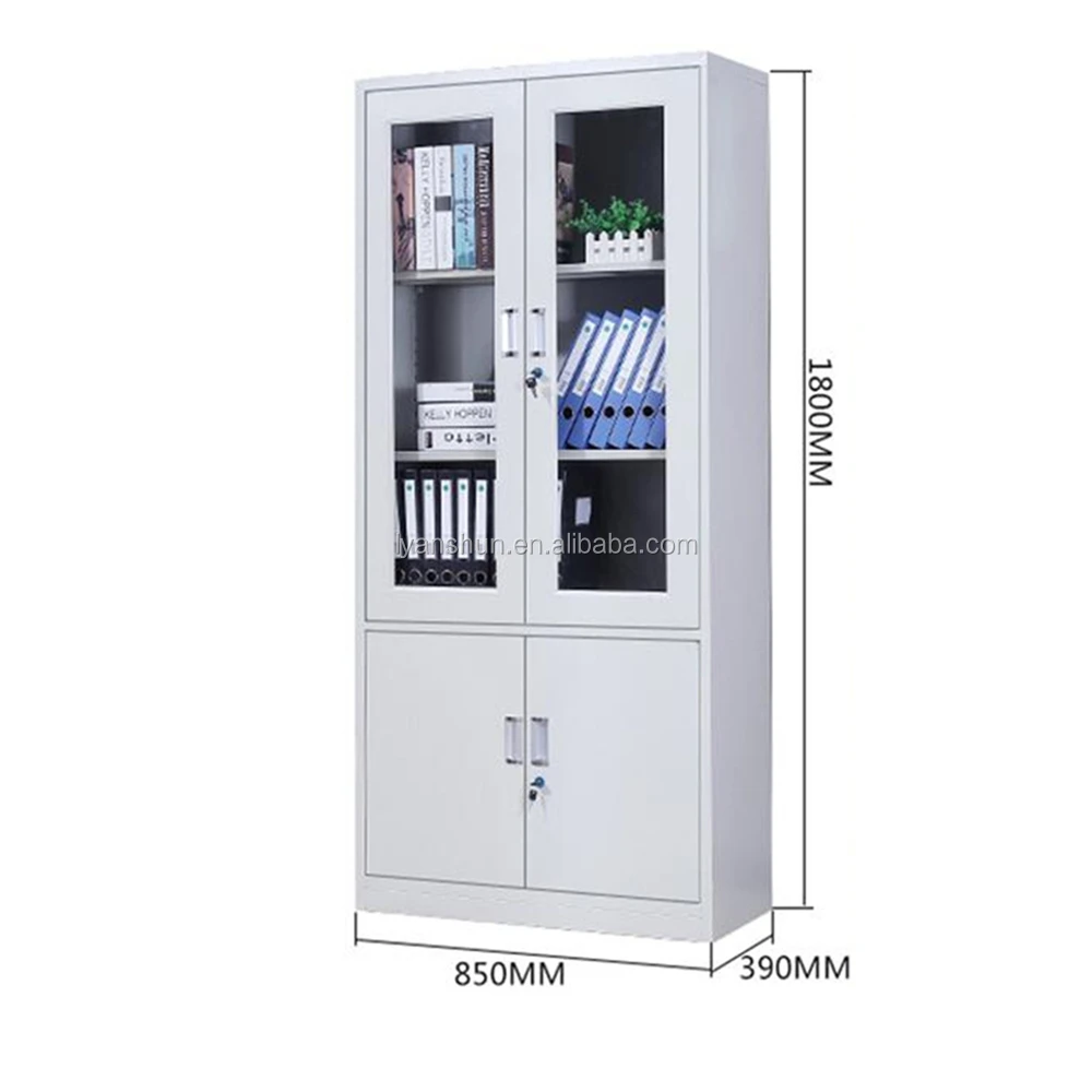 BAS-020 Metal Furniture Glass Door Display Used Office Cabinets Sale