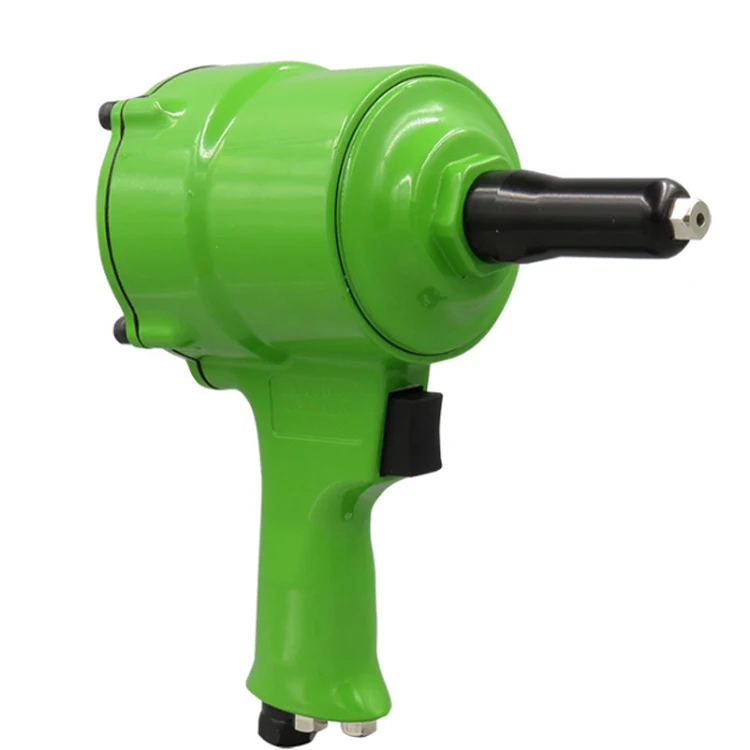Air pneumatic rivet gun using with low profile threaded inserted nut blind rivet