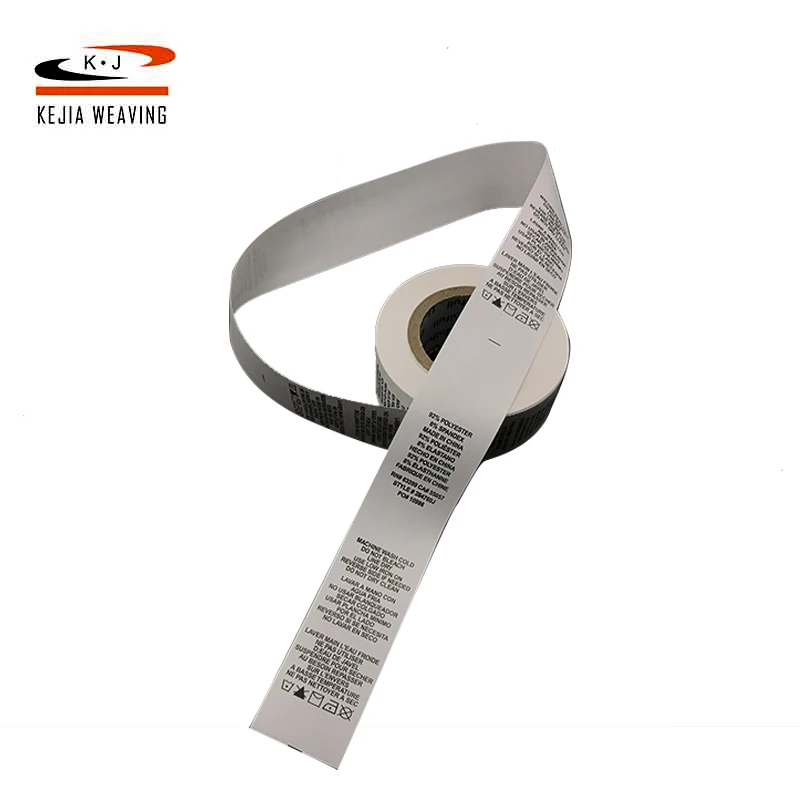 Customized Personalized Printed Branded Logo Branded Satin Label Ribbon Branding Printing with Company Logo