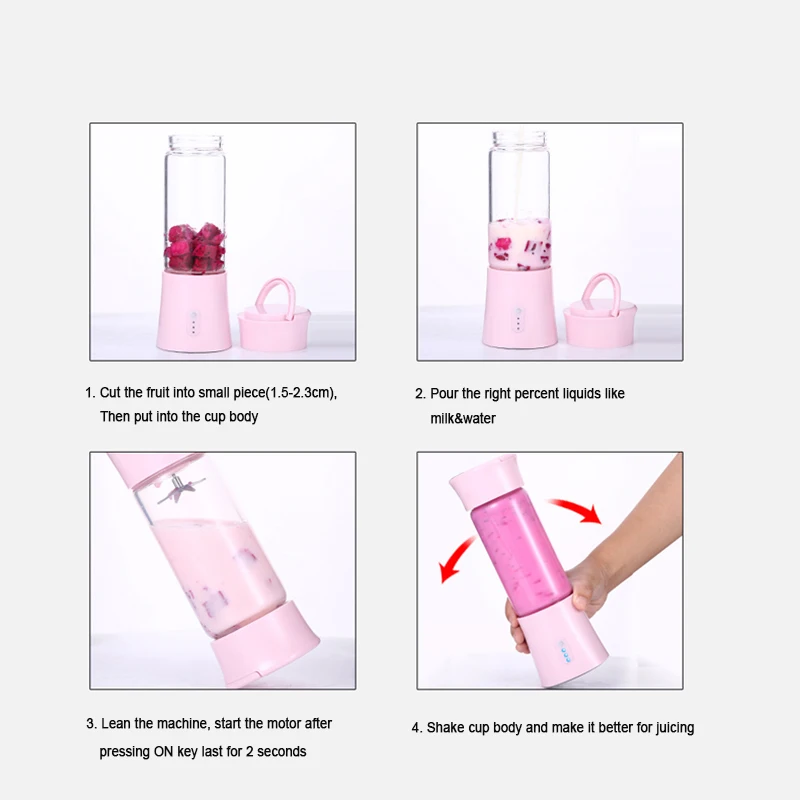 Small Blender High Speed Electric Rechargeable Portable Juicer