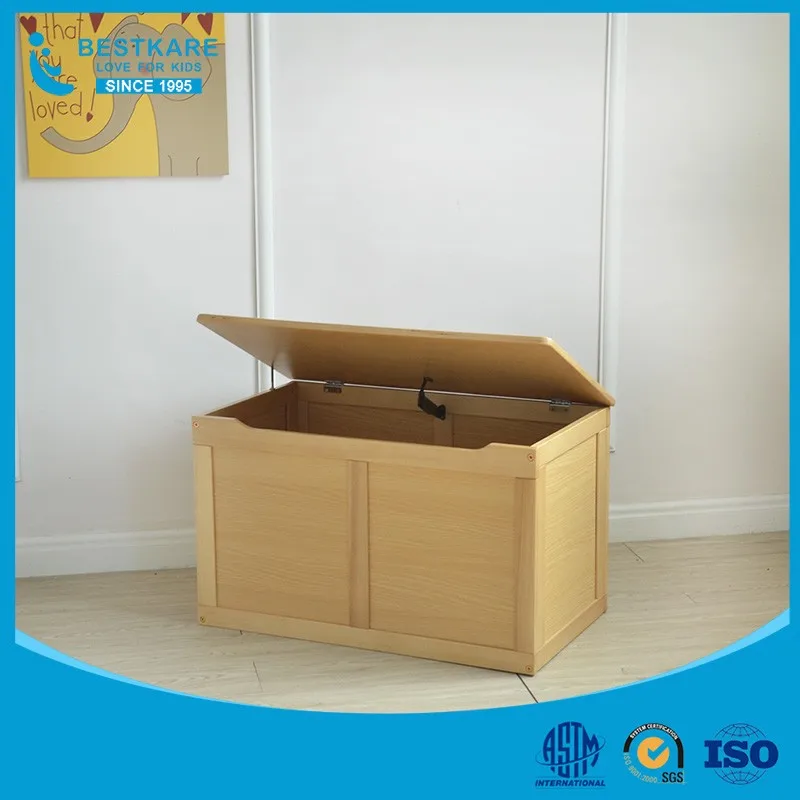 hotsale wooden storage box children wooden toy chest with cover contenitori grandi porta oggetti