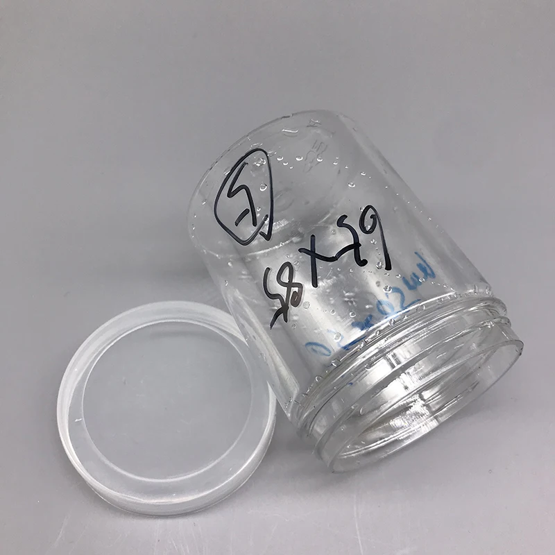 Customized 200ml Wide-mouth cylinder clear plastic powder food plastic container empty jar for honey canned