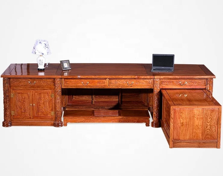 Rosewood luxury home office Environment friendly furniture manager director executive Clerk  desk