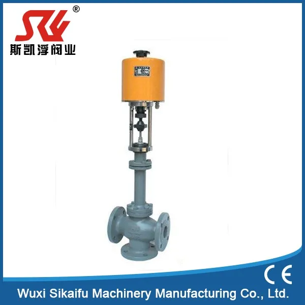 Three-way Regulating Valve with Electric Actuator