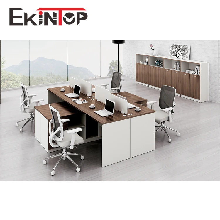 Fashion modern mdf modular t shaped low wood office desk partition for sale