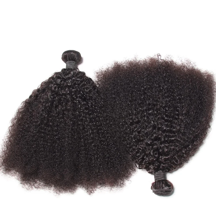Wholesale Natural Cuticle Virgin Remy Kinky Curly bundles Extension Type 4a 4b 4c Human Hair