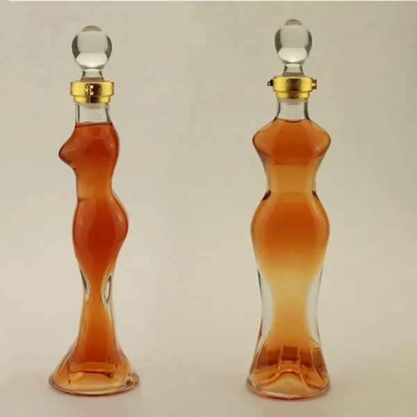 Pretty Woman Body Shaped 500ml Glass Bottle Wine Bottles Champagne Bottle