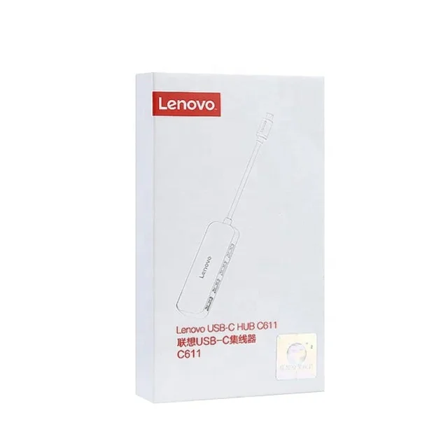Оригинальный Lenovo C611 USB 3 0 концентратор Type-C на 4 порта 5 Гбит/с адаптер usb c для ноутбука настольного компьютера аксессуары
