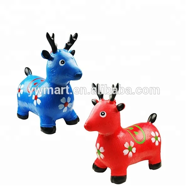 wholesale Kids plastic horses,jumping horse toy,inflatable jumping horse