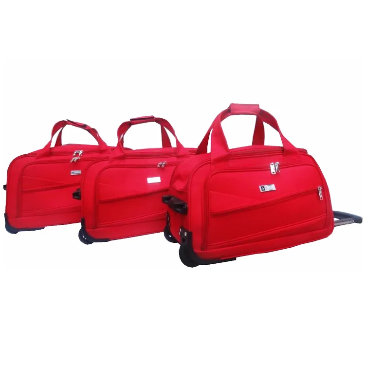 polyester 1680D high level EVA trolley bag wheeled duffel travel luggage bag