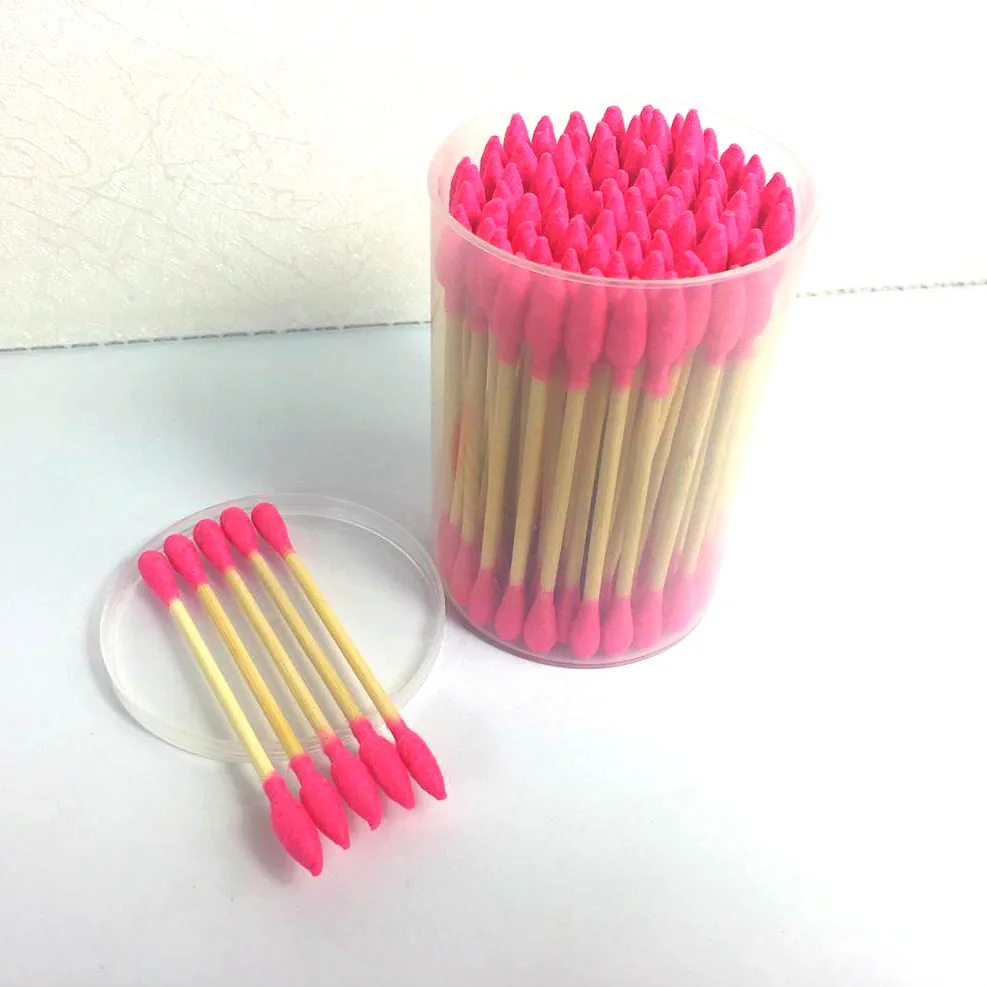 2021 Double Head Tip Bamboo Wooden Stick Cotton Swabs