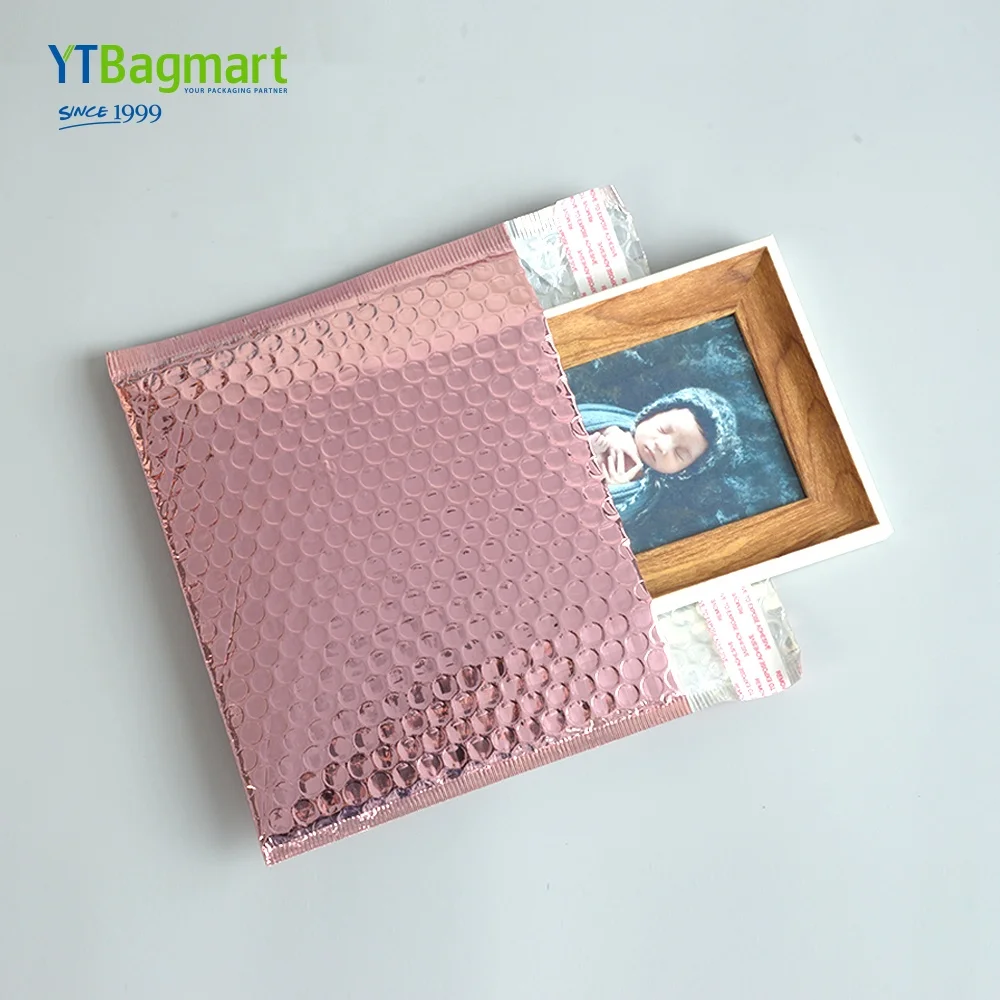 
YTBagmart Postal Courier Express Shipping Mailing Rose Gold Plastic Poly Bubble Mailer 
