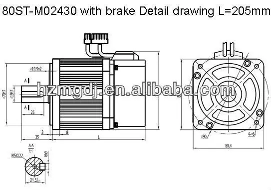 750 watts AC servo motor kits