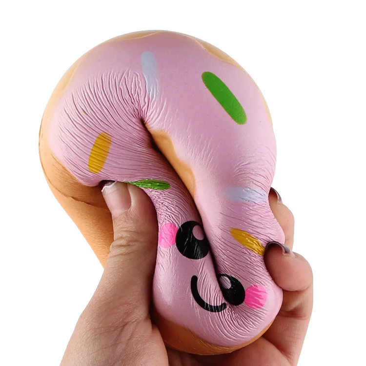 eco-friendly promotional gifts PU foam squishy toys soft slow rising toys donuts shape stress ball kids toys