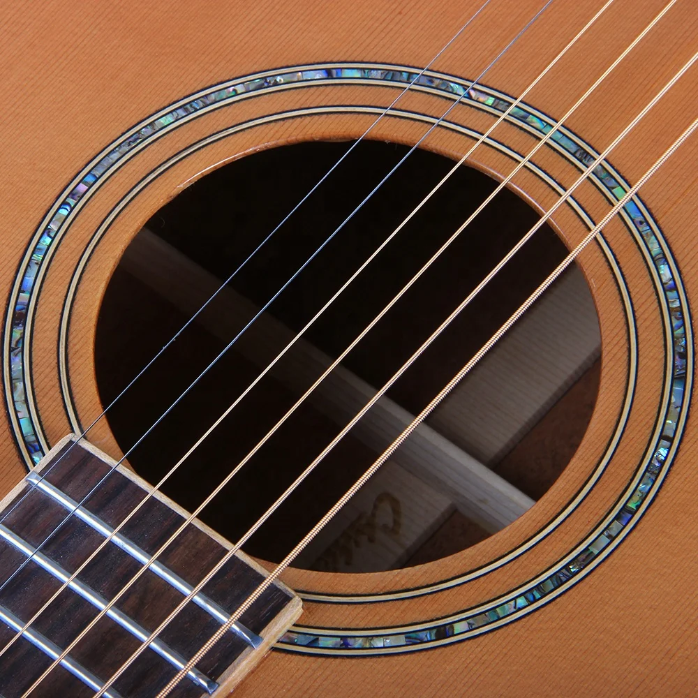 LX-N70SS  Chihiro Full Size Whole Solid Wood High-end Abalone Shell Binding Ultra-glossy Player Acoustic Guitar Wholesale China