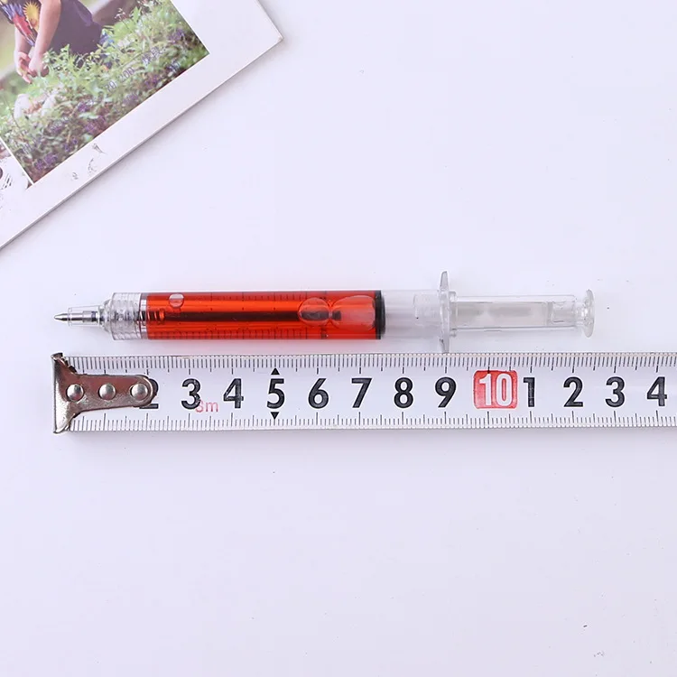 Promotional Hospital Syringe Shape Ball Point Pen Injection Needle Ball Pen