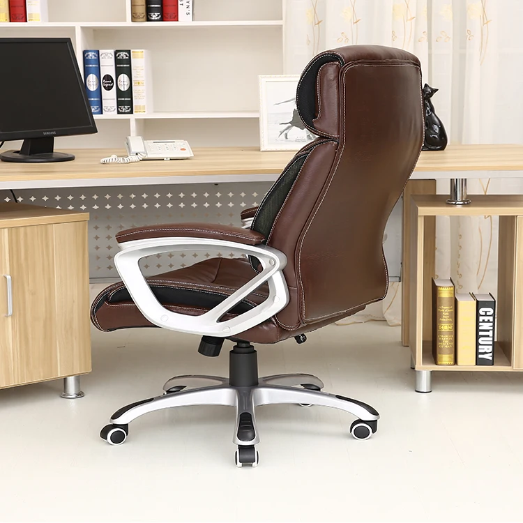 
Hot sell 52cm back width certificate luxury leather office chairs with armrest wholesale 