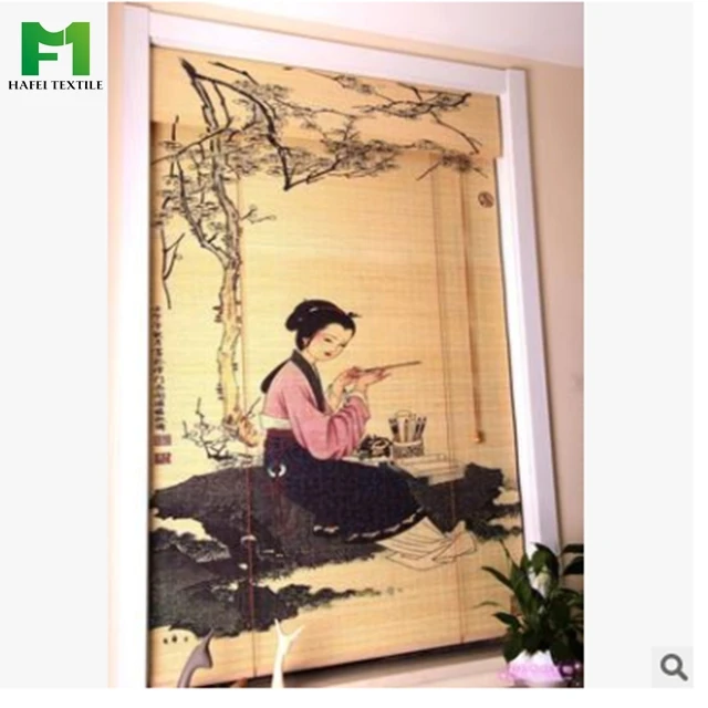 Hafei Chinese Style Blackout Roller Blinds Windows curtains Shutters bamboo blinds