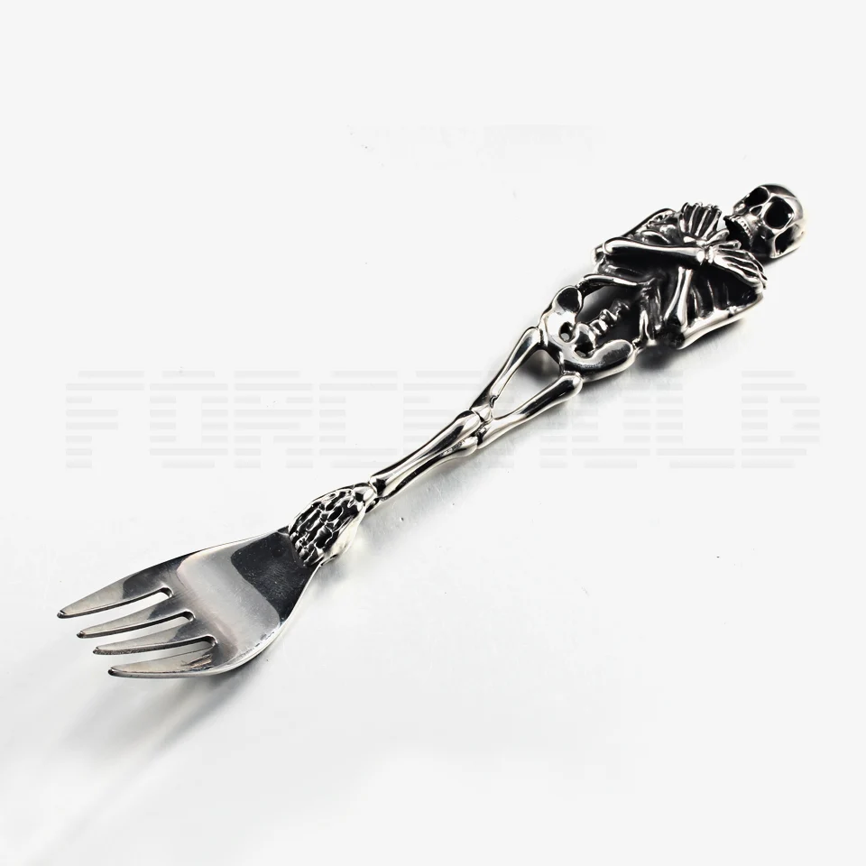 Stainless Steel Novelty Skull Skeleton Model Tableware Knife