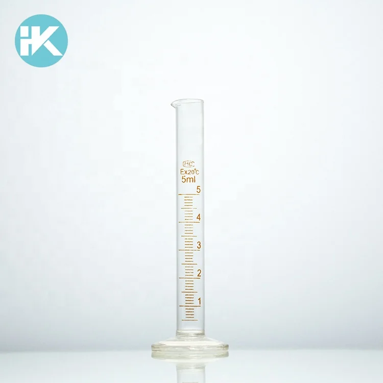 Huke индивидуальные лабораторные принадлежности Высокое качество 3,3 boro 5 мл стекло измерительный цилиндр