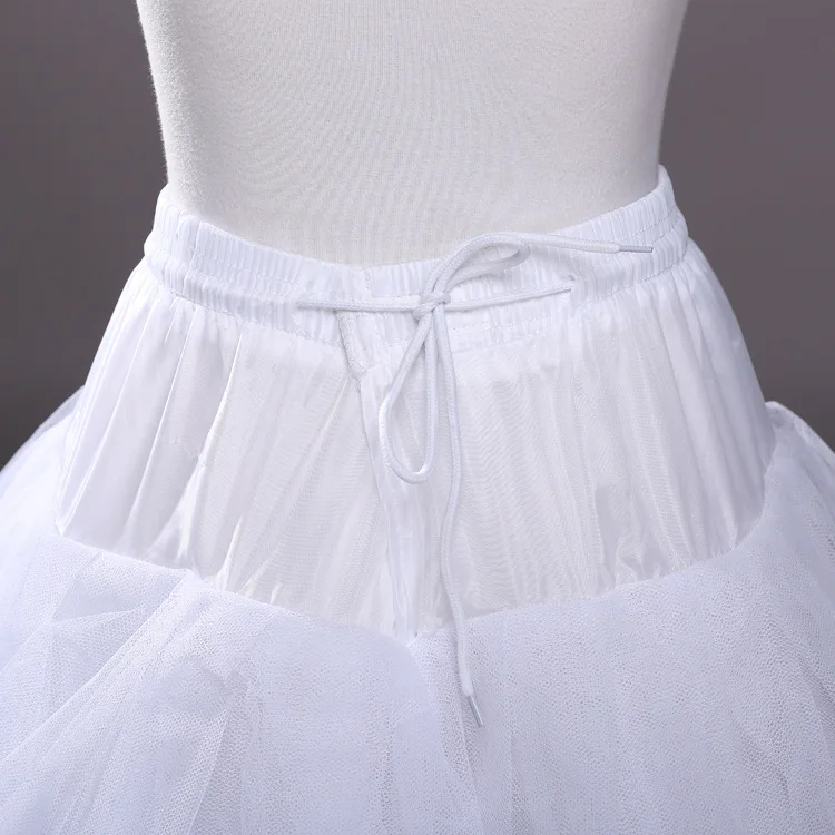 High Quality White 6 Layer A-Line Wedding Crinoline Petticoat without Hoops