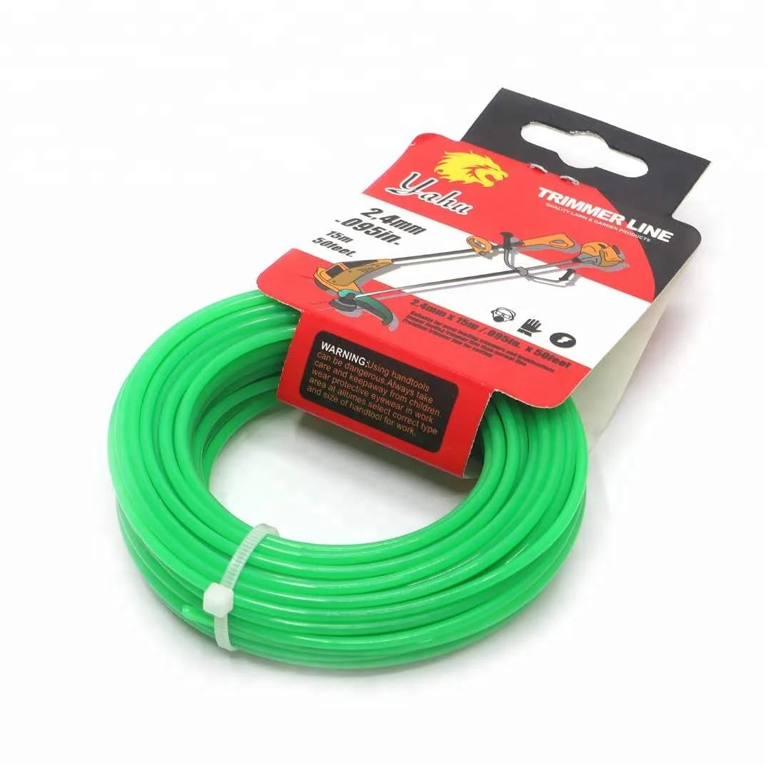 15m dual square Nylon Grass Trimmer Line With Double Blister