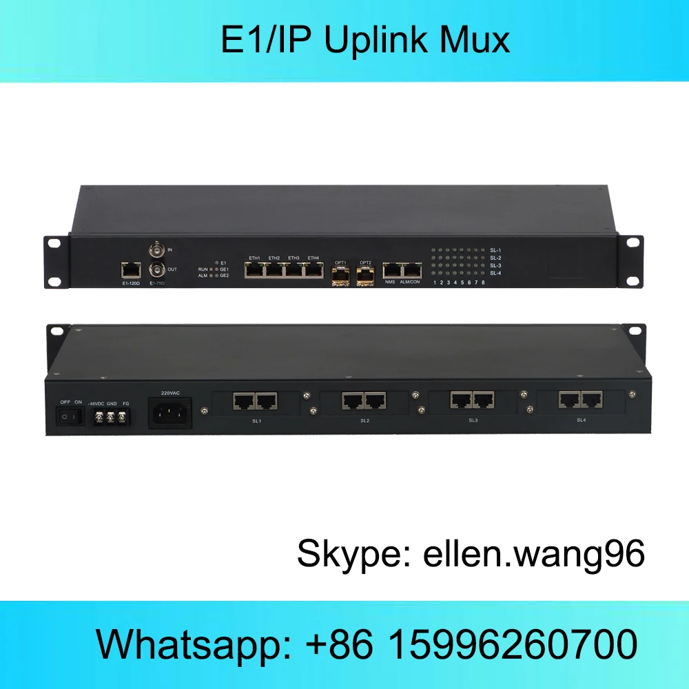 
voice over fiber optical pcm multiplexer 30 lines FXS FXO over IP 