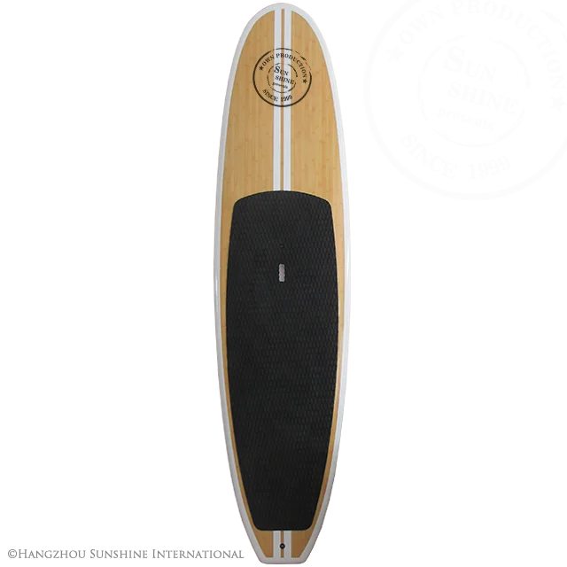 Bamboo SUP Paddle Boards with Pad USA Epoxy Bamboo Stand Up Paddle Surfboard