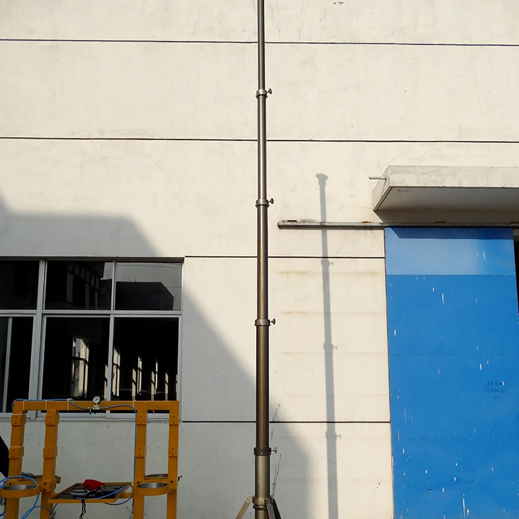 Locking communication mast light pole