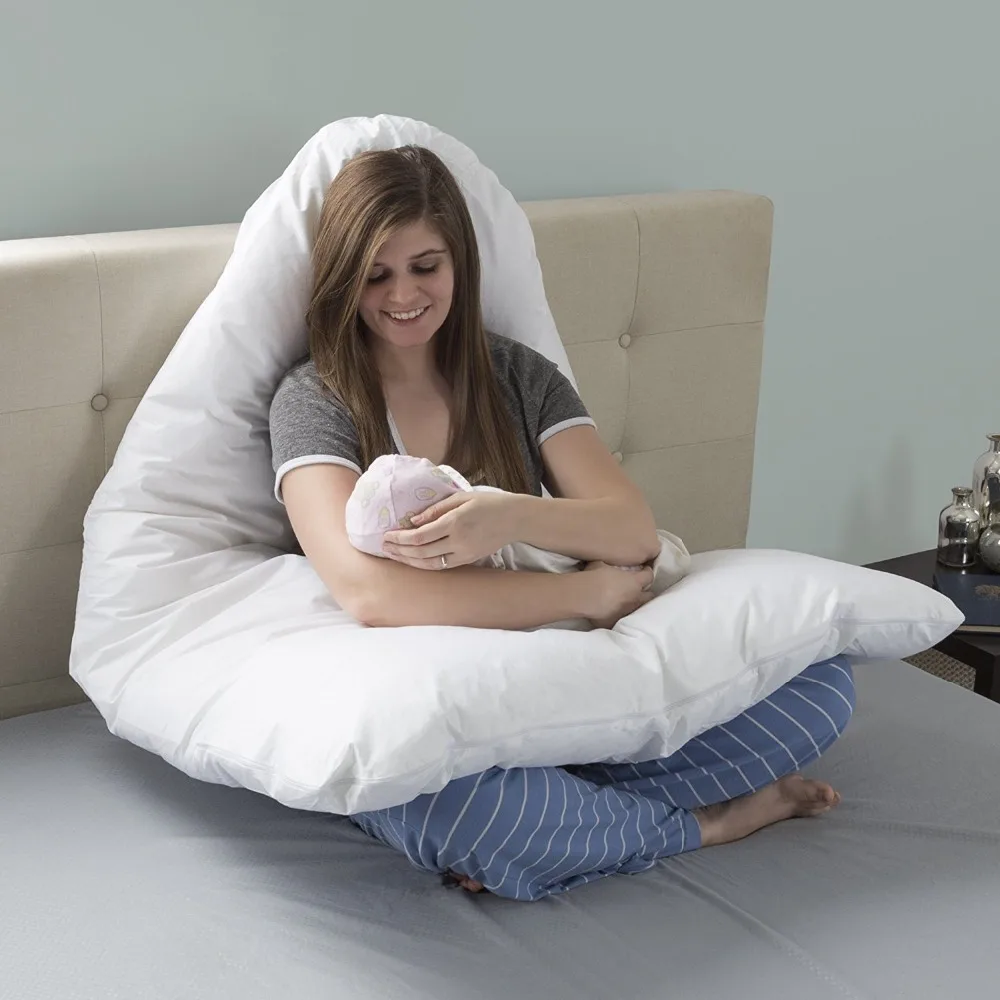 
Pregnancy Pillow, Maternity Pillow with Contoured U-Shape for Back Support 