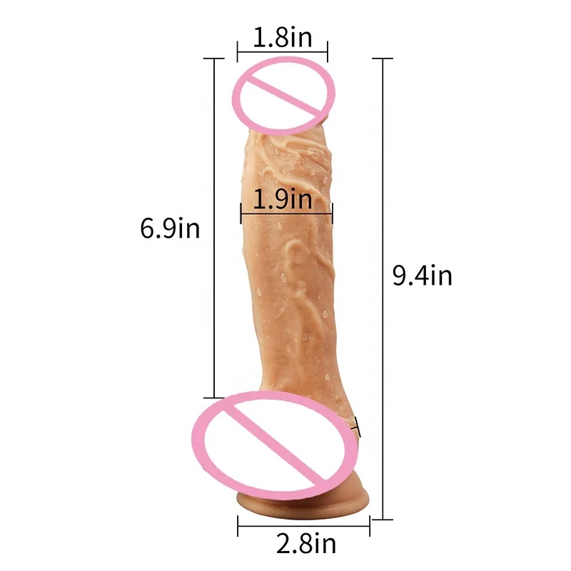 Liquid Silicone Dildo Female Masturbator Realistic Dildo Soft Lifelike Dildo With Ball And Suction Cup Sex Toys for Couple
