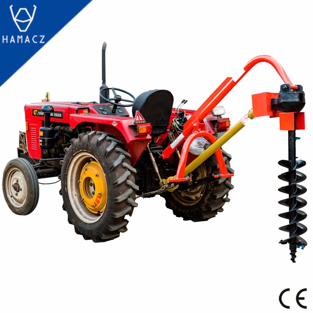 Tractor attached mini soil earth auger post hole digger for tree planting