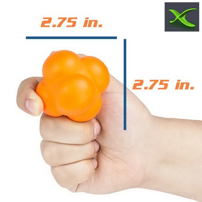 
Odorless no smell vulcanized rubber High quality inject molded hard solid high bouncing reaction training ball pet dog toy ball 