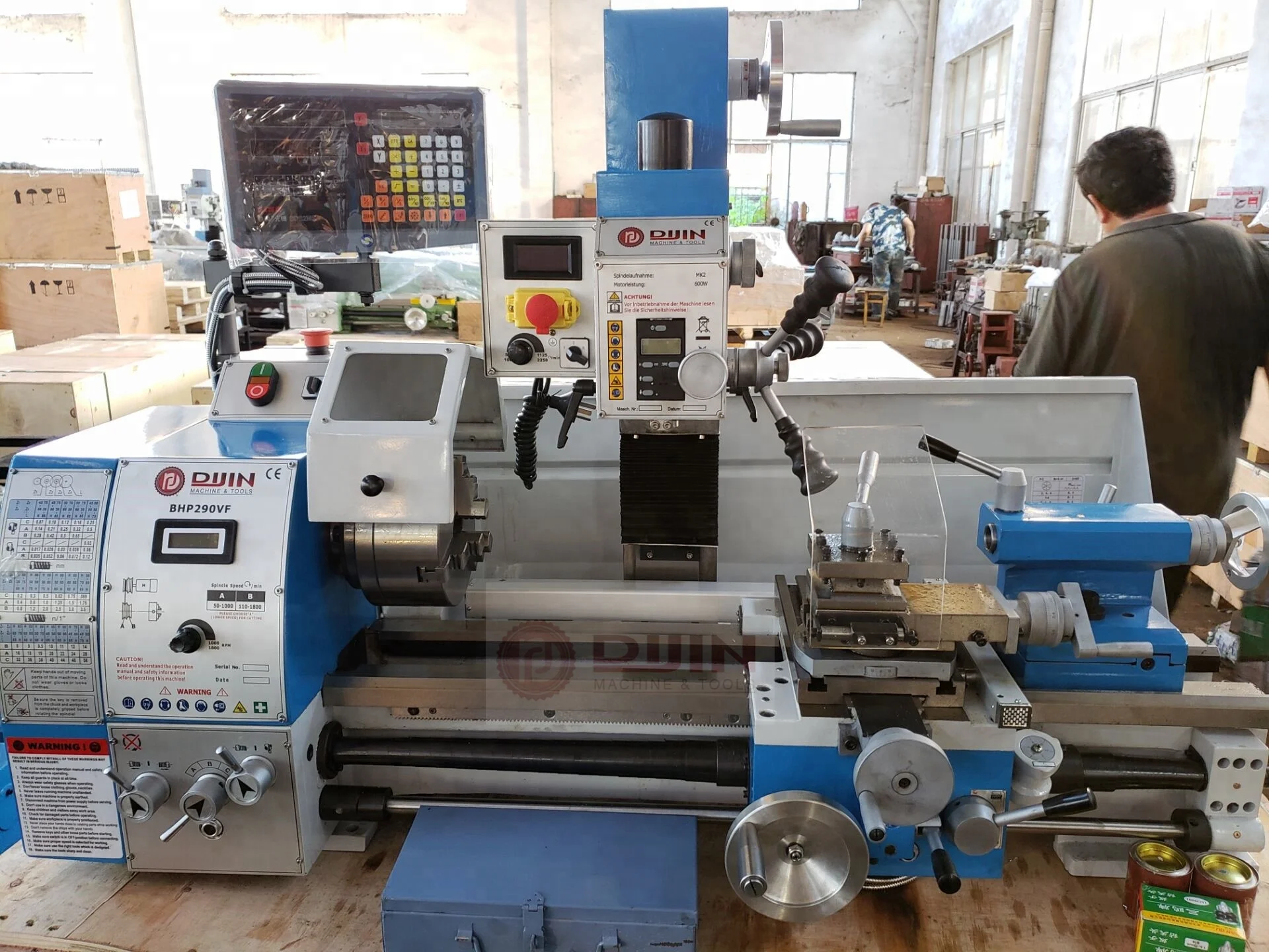 Bench Lathe Milling Machine Mill Drill Lathe Multi-purpose JY290VF torno metal working machine
